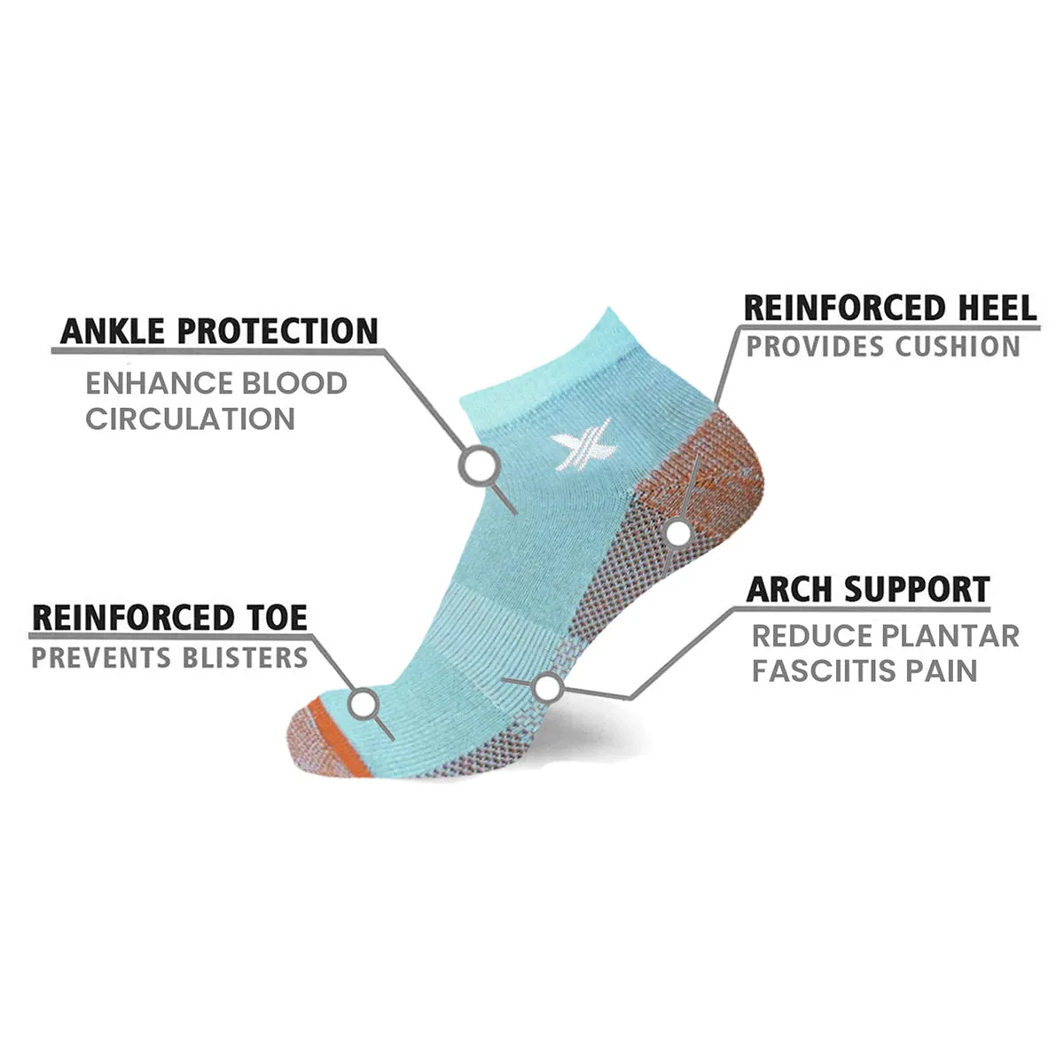 Copper-Infused Ankle Socks (6-Pairs)