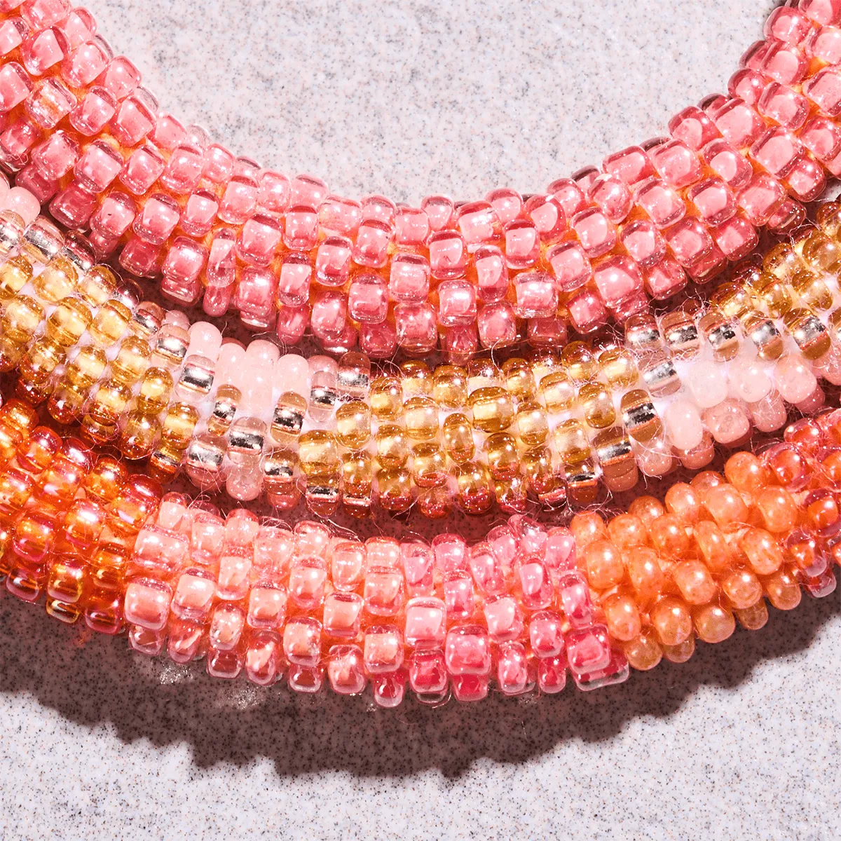 Creamsicle | Himalayan Glass Bead Bracelet