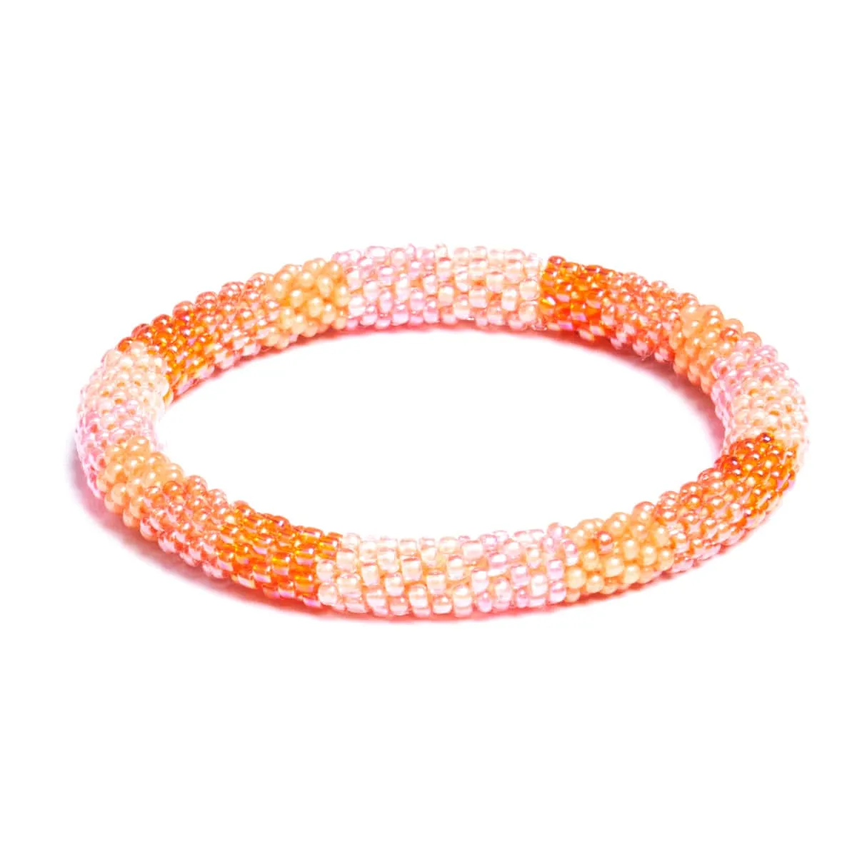 Creamsicle | Himalayan Glass Bead Bracelet