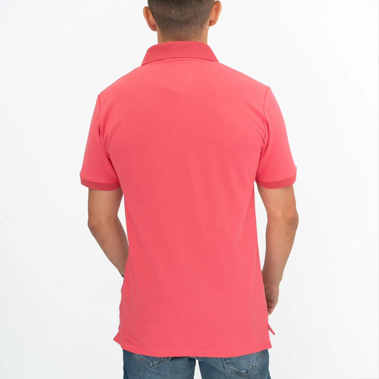 Crew Clothing Company Lightweight Polo Shirt Pink