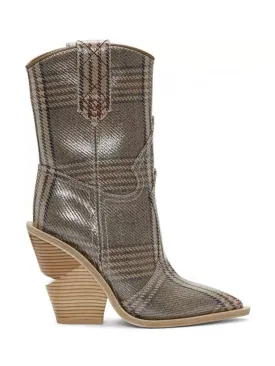 Cutwalk Mid Boots in Plaid Gray