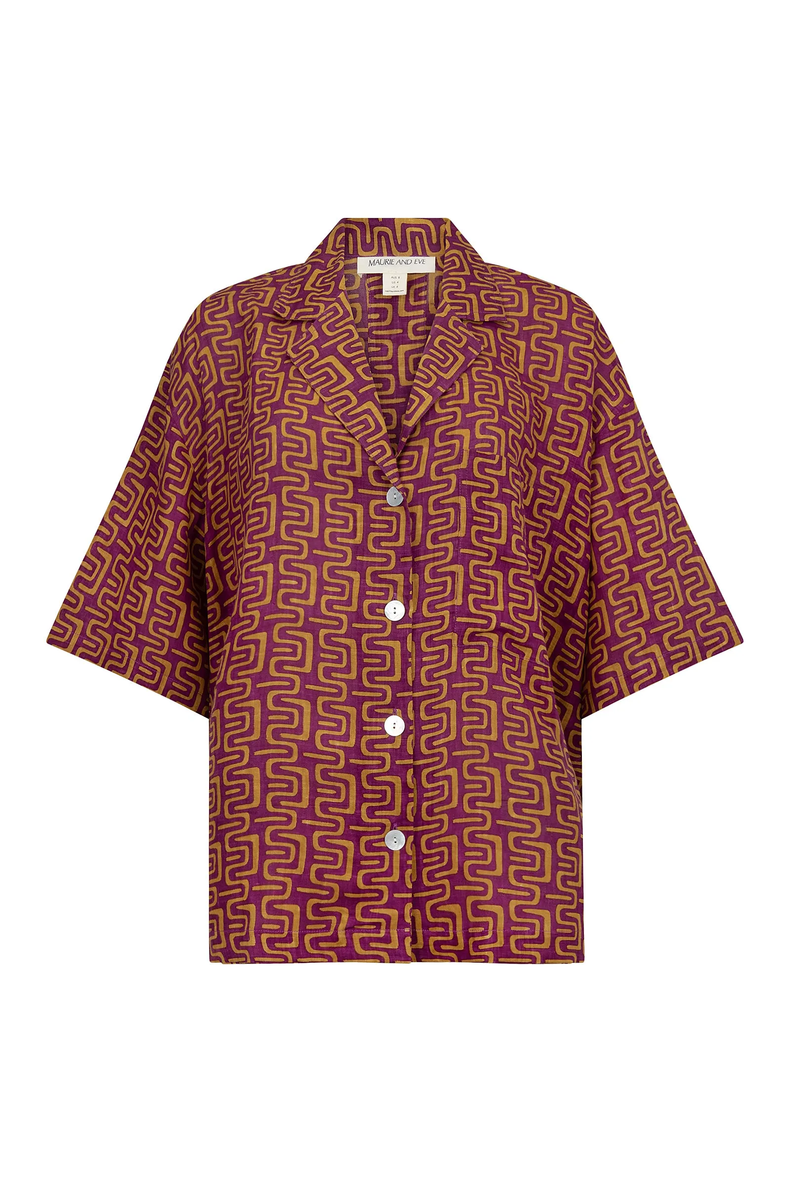 DAY BREAK LINEN SHIRT - RUST