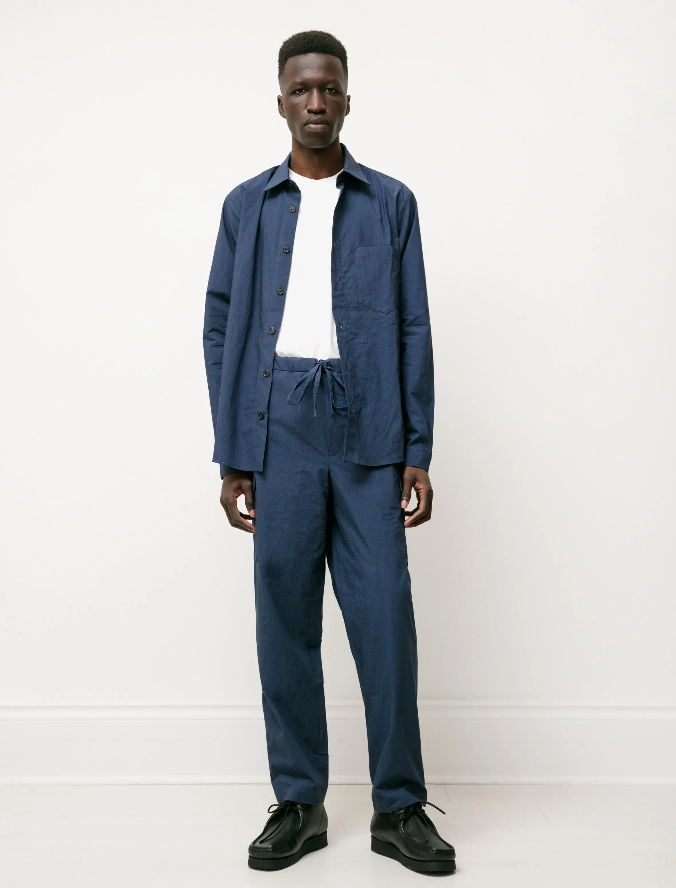 Drawstring Cargo Pant Blue