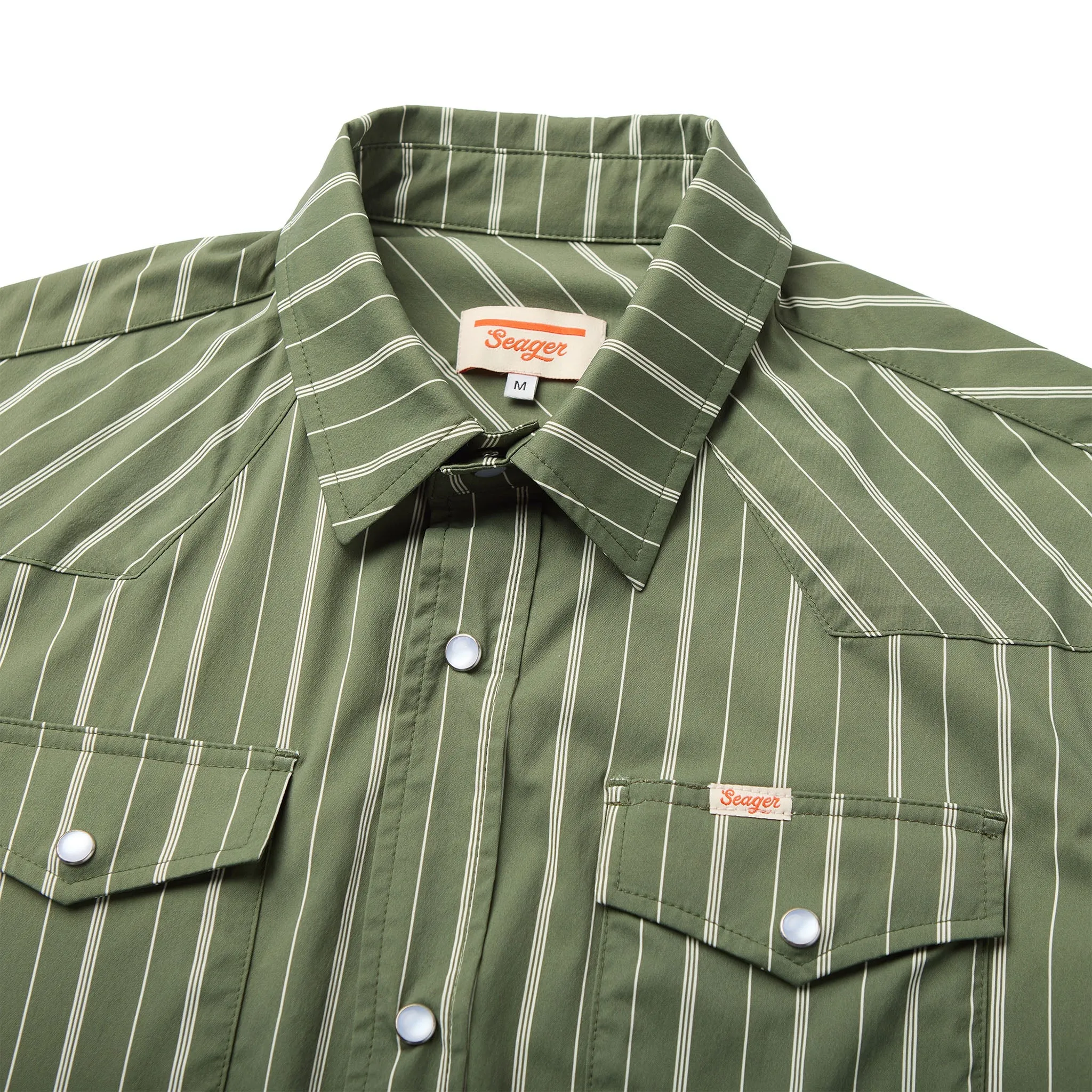 El Ranchero S/S Shirt | Olive White | Seager Co.