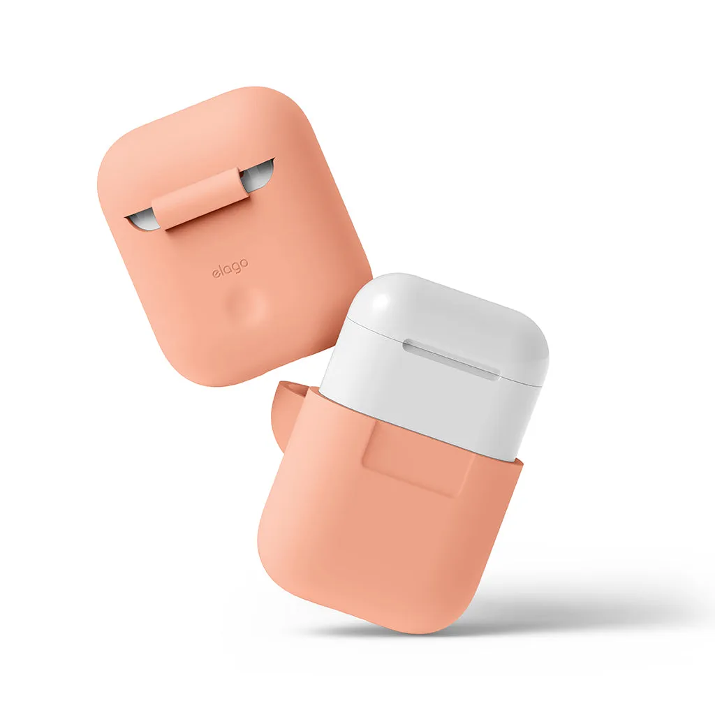 Elago 1 & 2 AirPods Silicone Case - Peach