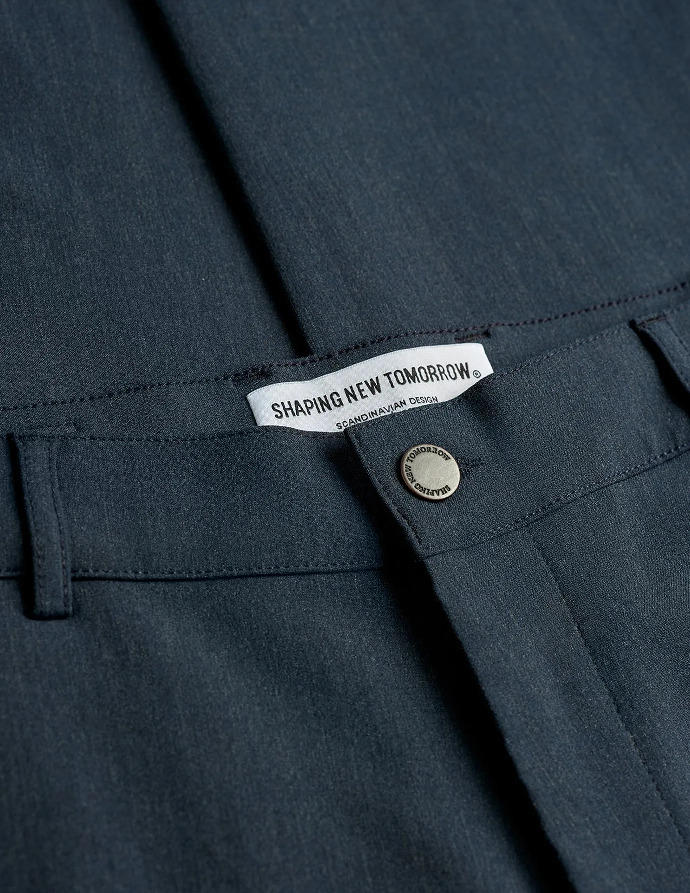 Essential Pants Slim Navy Melange