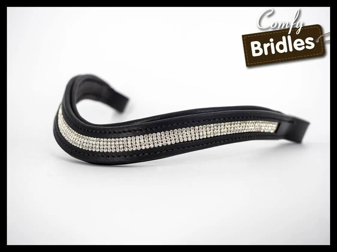 FF Comfy 4 Row Crystal Wave Snaffle Bridle