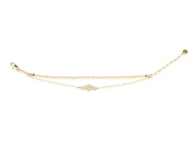 Filigree Hamsa Double Chain Bracelet