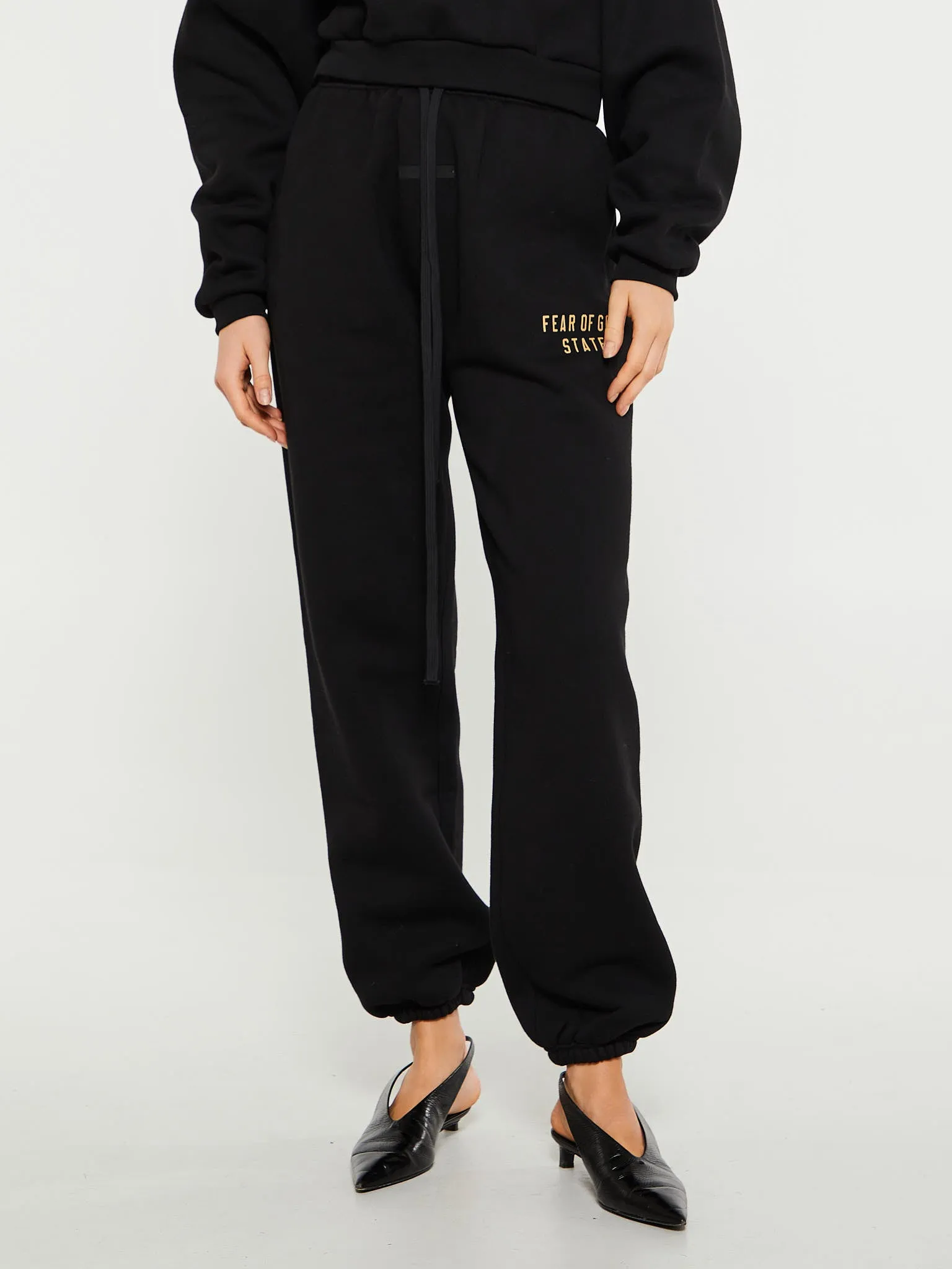 Fleece Sweatpants in Black