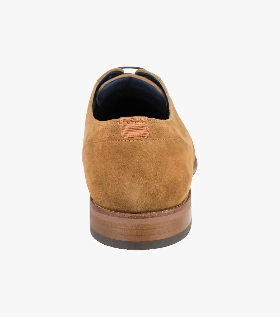 Flex Perf Plain Toe Derby - Tan - Suede