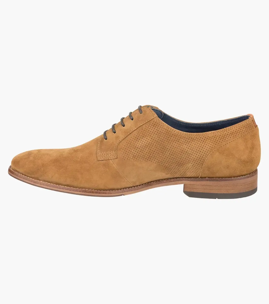 Flex Perf Plain Toe Derby - Tan - Suede