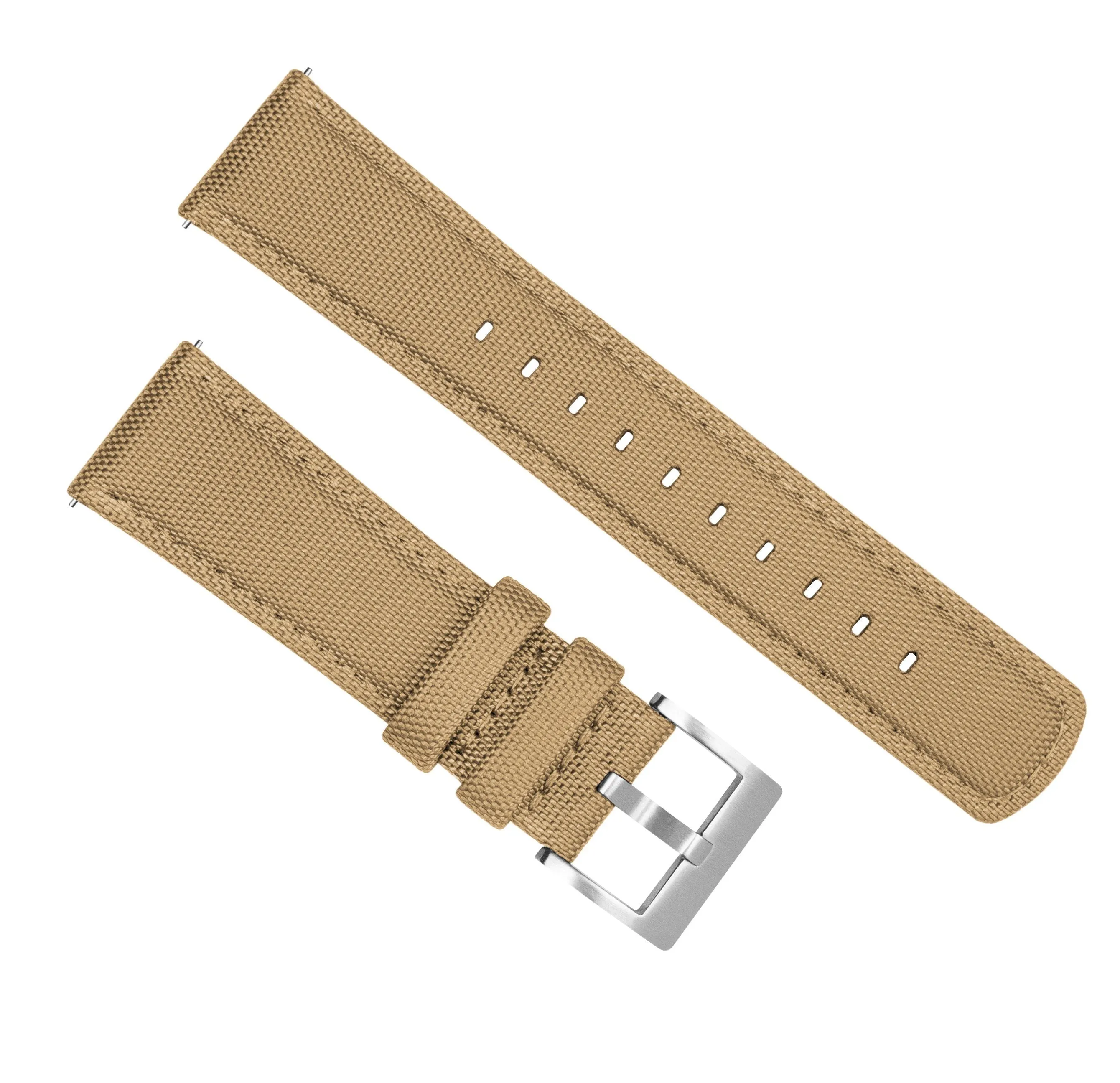 Fossil Gen 5 Sailcloth Quick Release Khaki Tan Watch Band