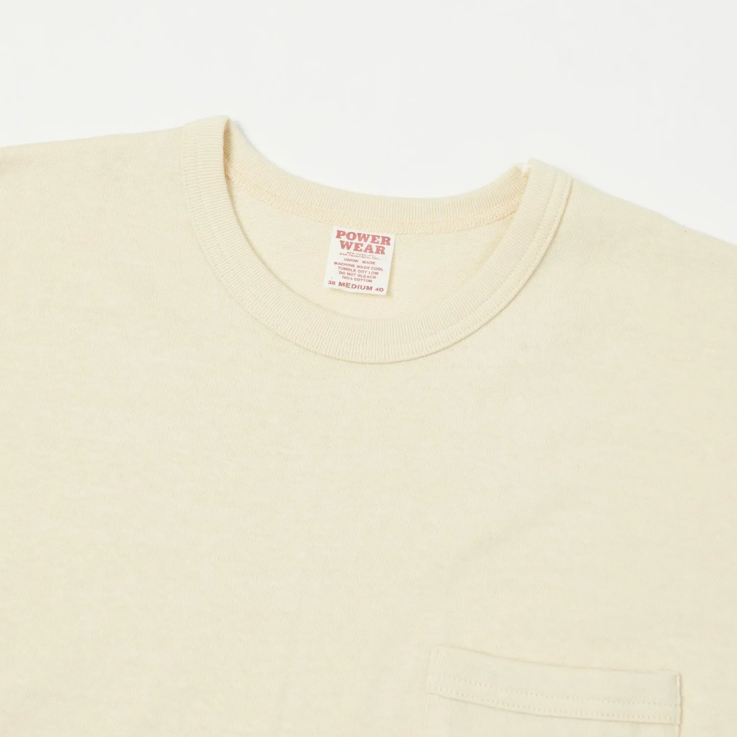 Freewheelers 2325001 Short Sleeve Pocket Tee - Straw Cream