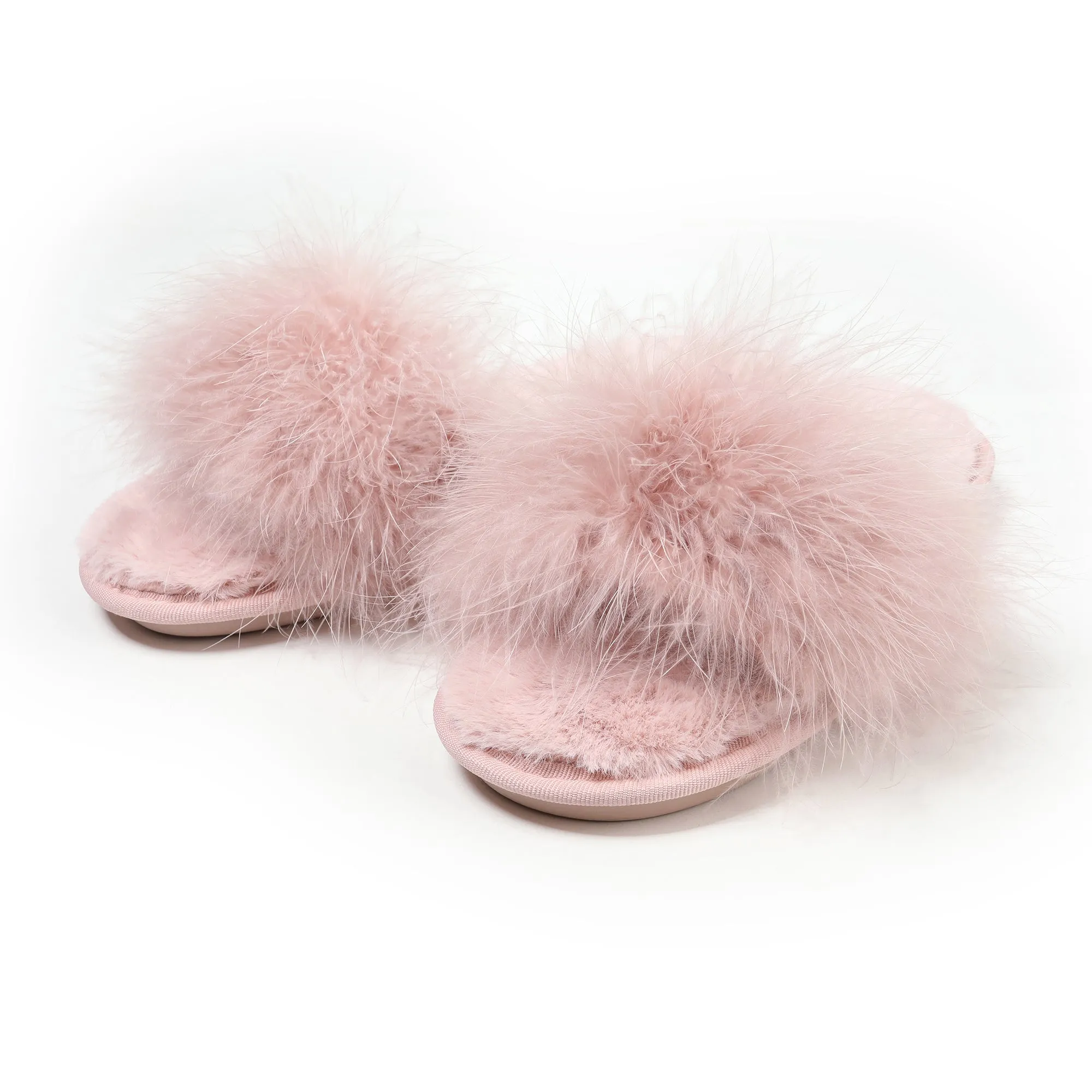 Fur Slippers Memory Foam Cozy House Slides Shoes