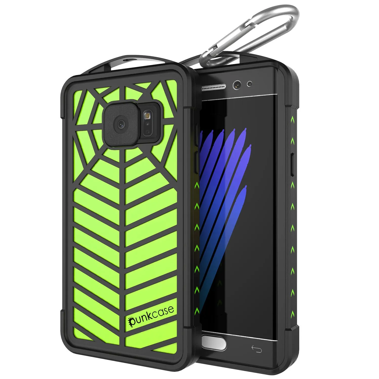 Galaxy Note 7 Waterproof Case, Punkcase WEBSTER Series, Light Green | Heavy Duty Armor Cover