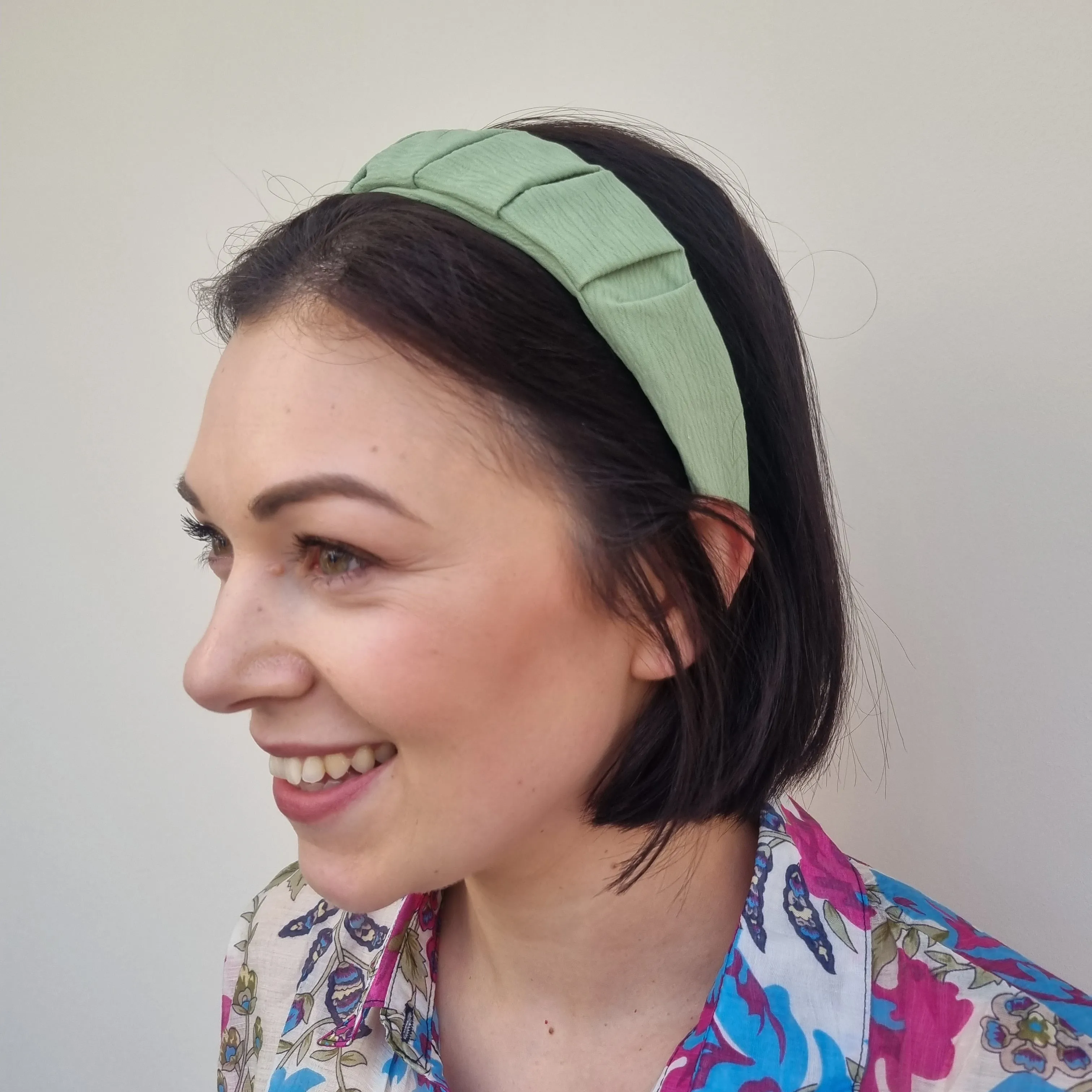 Gathered Fabric Wide Hair Band