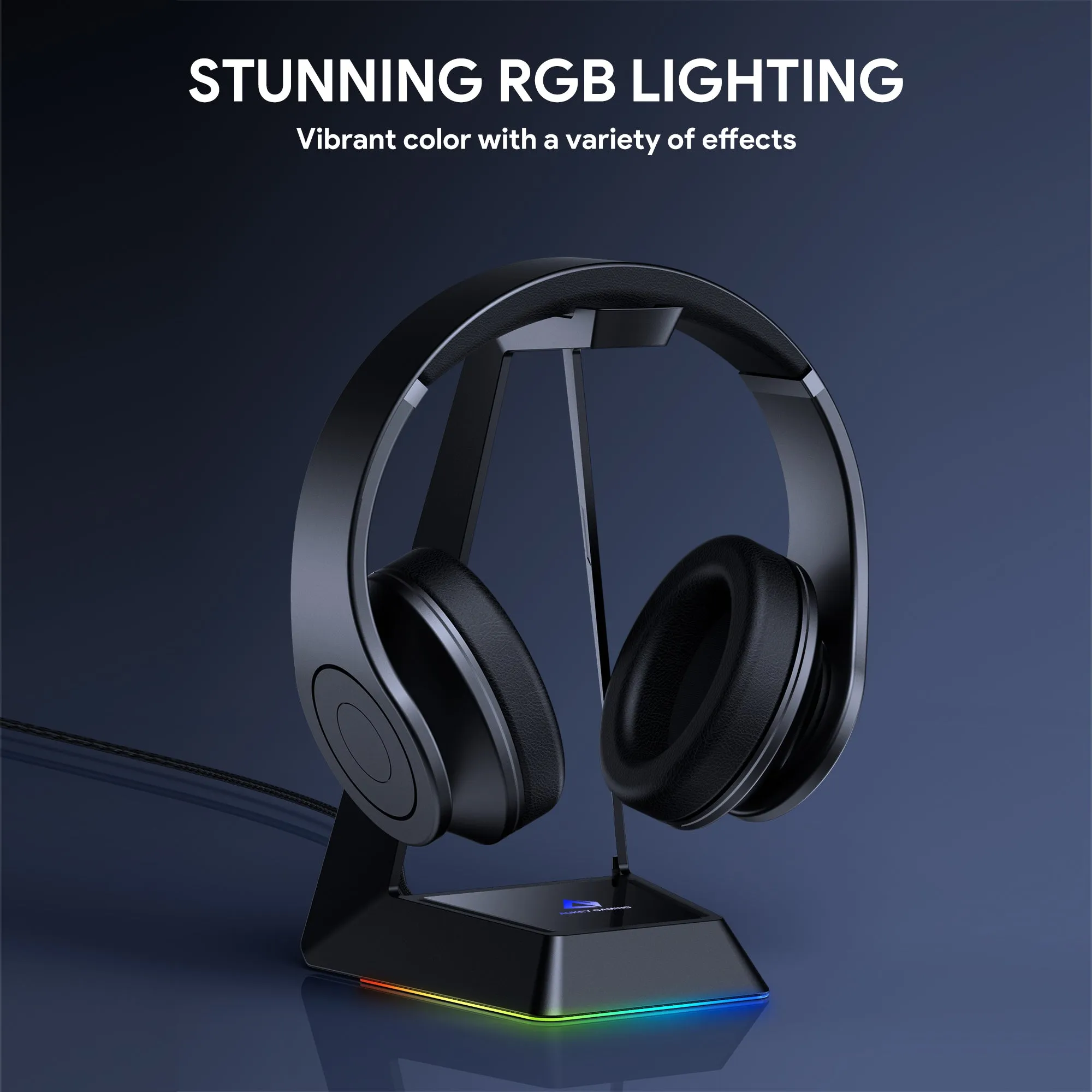 GH-S8 RGB Gaming Headset Stand with 3 USB Ports