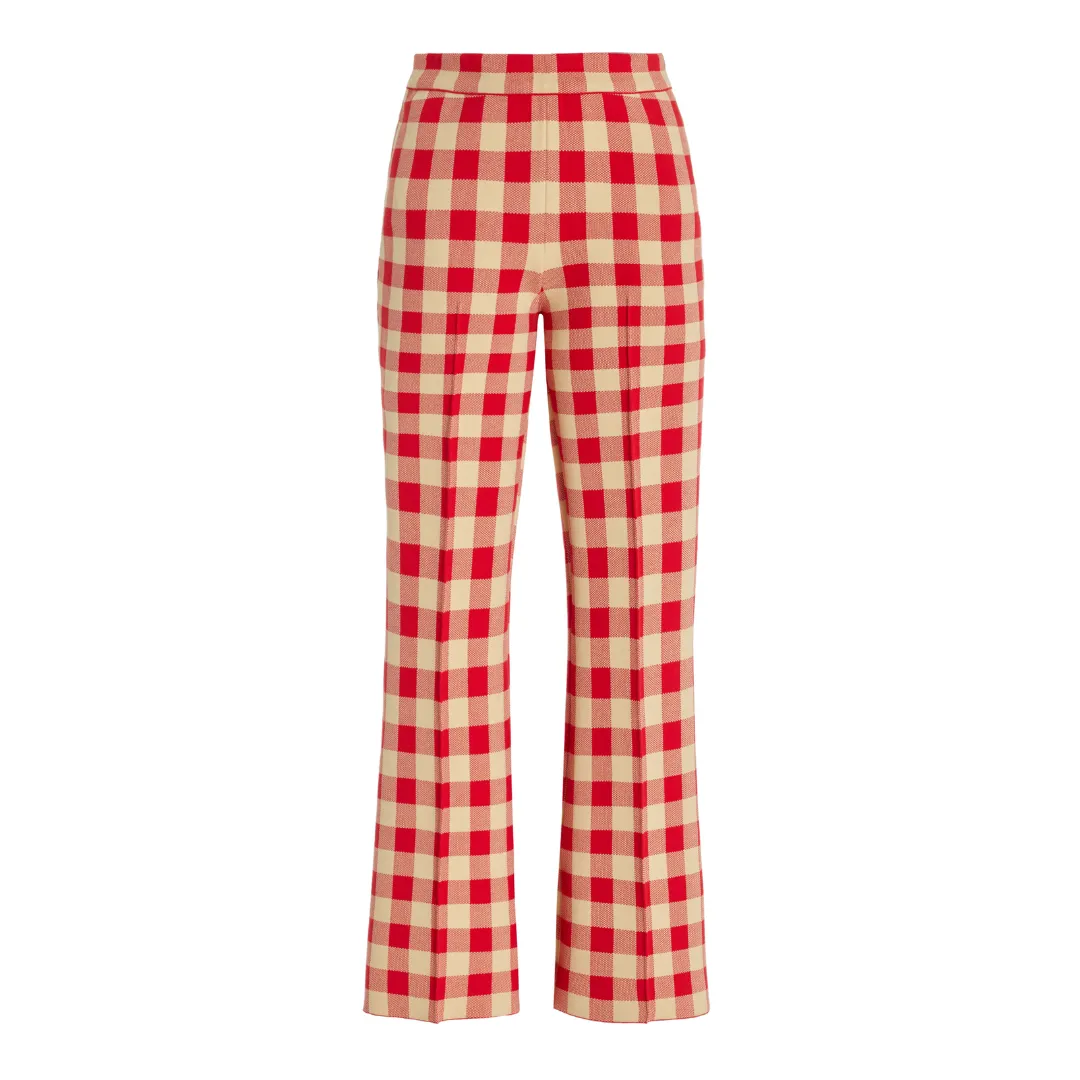 Gingham Kick Pant - Red