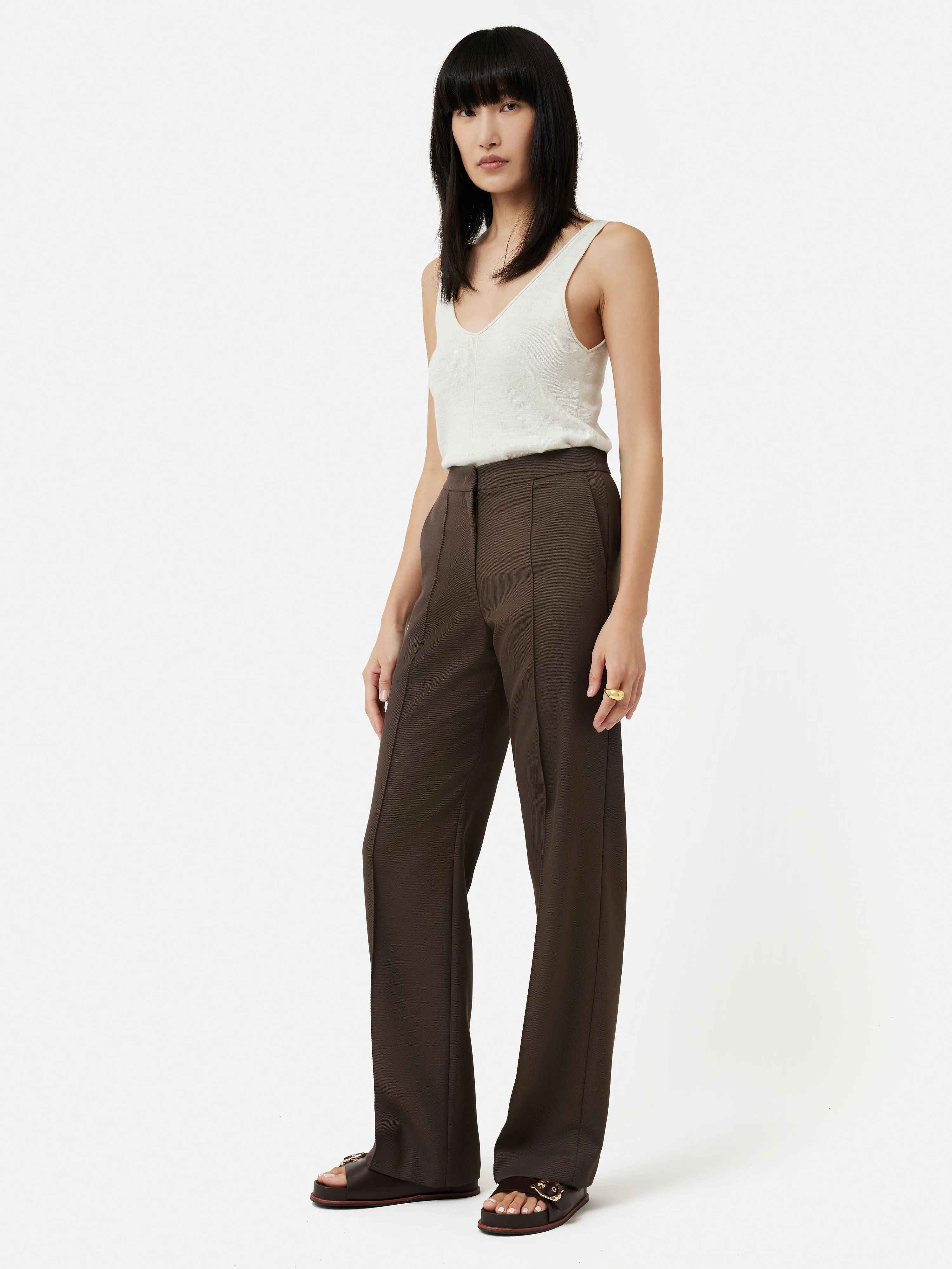 Hale Twill Trouser | Brown