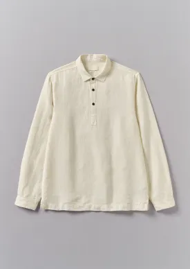 Half Placket Linen Shirt | Parchment