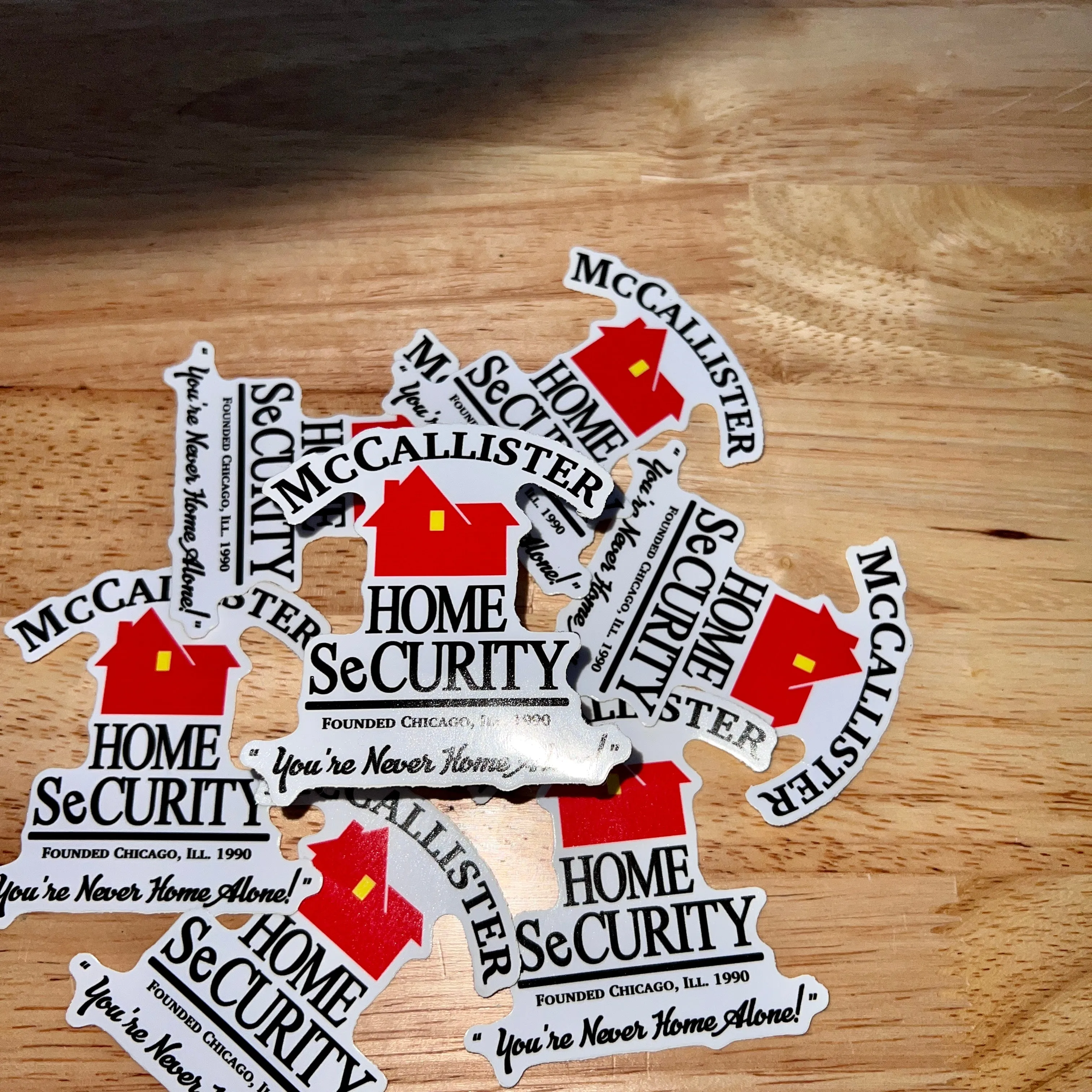 Home Security Christmas Sticker Vinyl Sticker