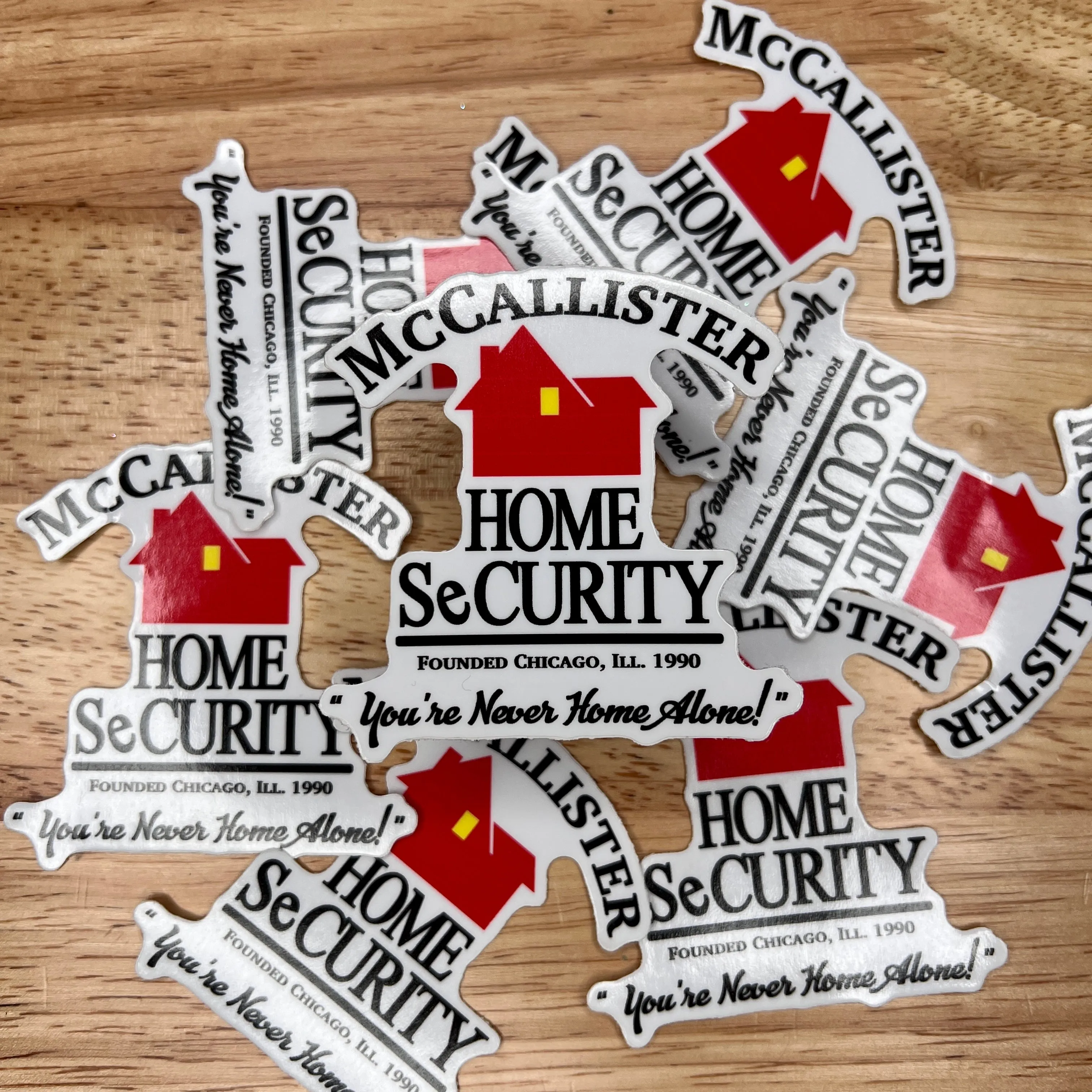 Home Security Christmas Sticker Vinyl Sticker