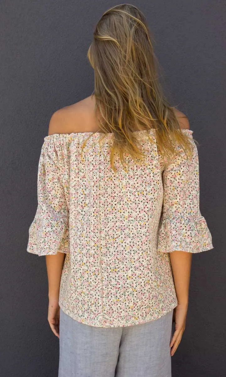 Hoss Embroidered Review Top - Fleur