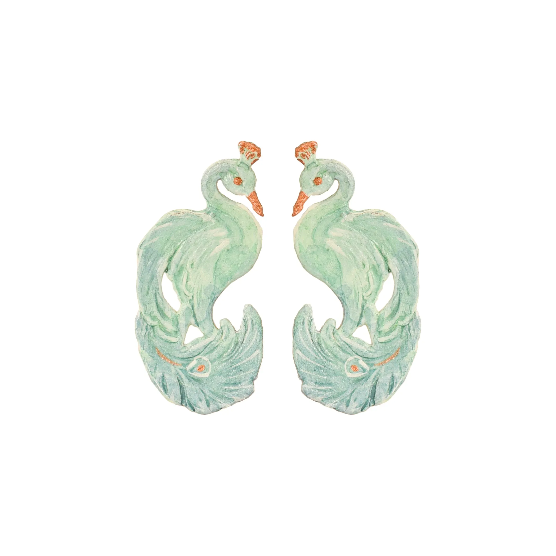 Jade Peacock Earrings