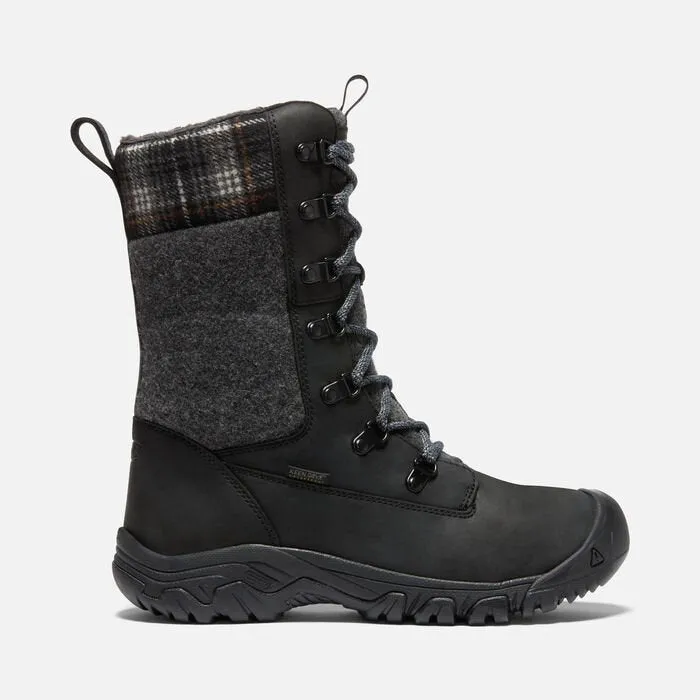 Keen Greta Tall Boot WP - Black / Black Plaid