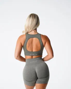 Khaki Green Pursuit Seamless Bra