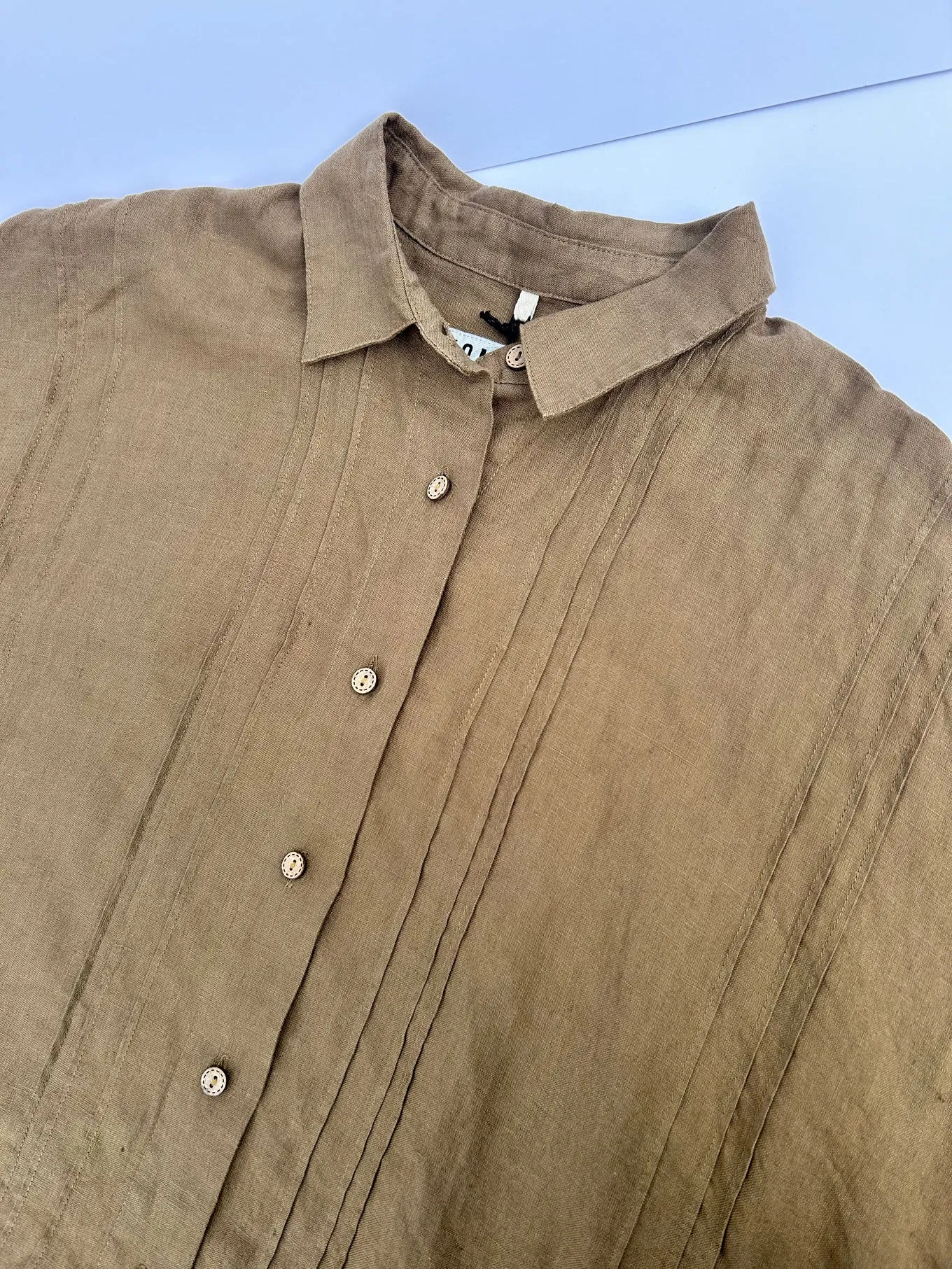 KIMONO - Linen Shirt Khaki