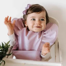 Lavender | Frill Snuggle Bib Waterproof