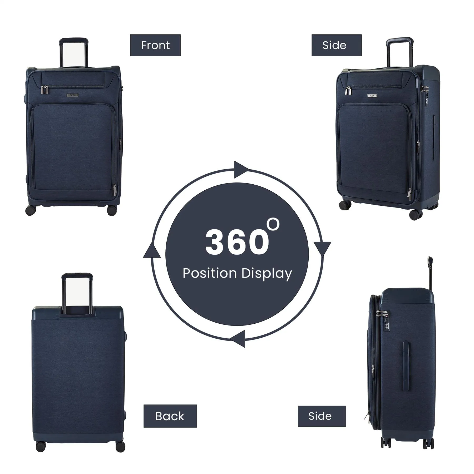 Luggage Suitcase Travel Bag Carry On Hand Cabin Check in Lightweight Expandable 4 Spinner Wheels Trolley Set | Parker