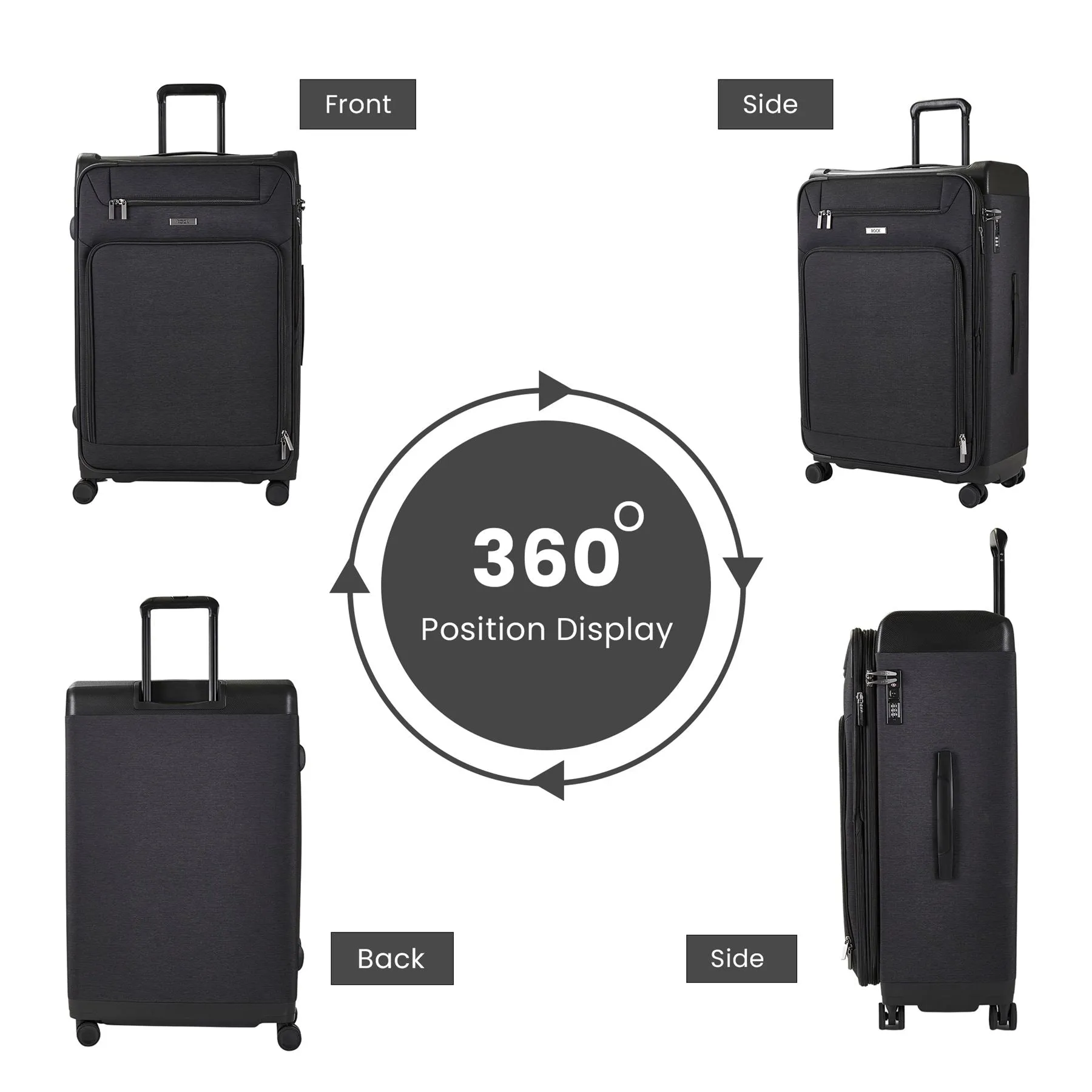 Luggage Suitcase Travel Bag Carry On Hand Cabin Check in Lightweight Expandable 4 Spinner Wheels Trolley Set | Parker