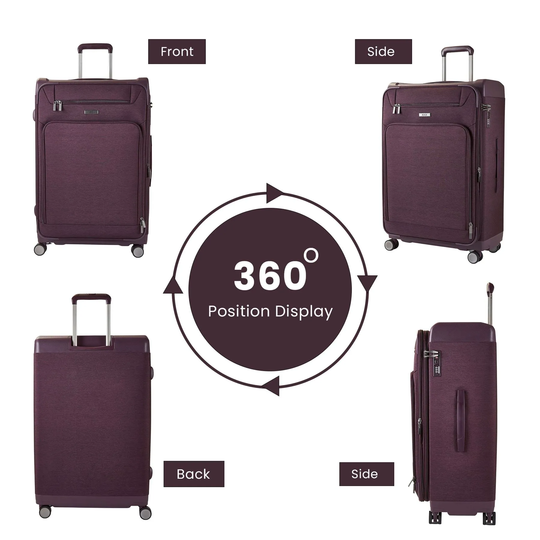 Luggage Suitcase Travel Bag Carry On Hand Cabin Check in Lightweight Expandable 4 Spinner Wheels Trolley Set | Parker