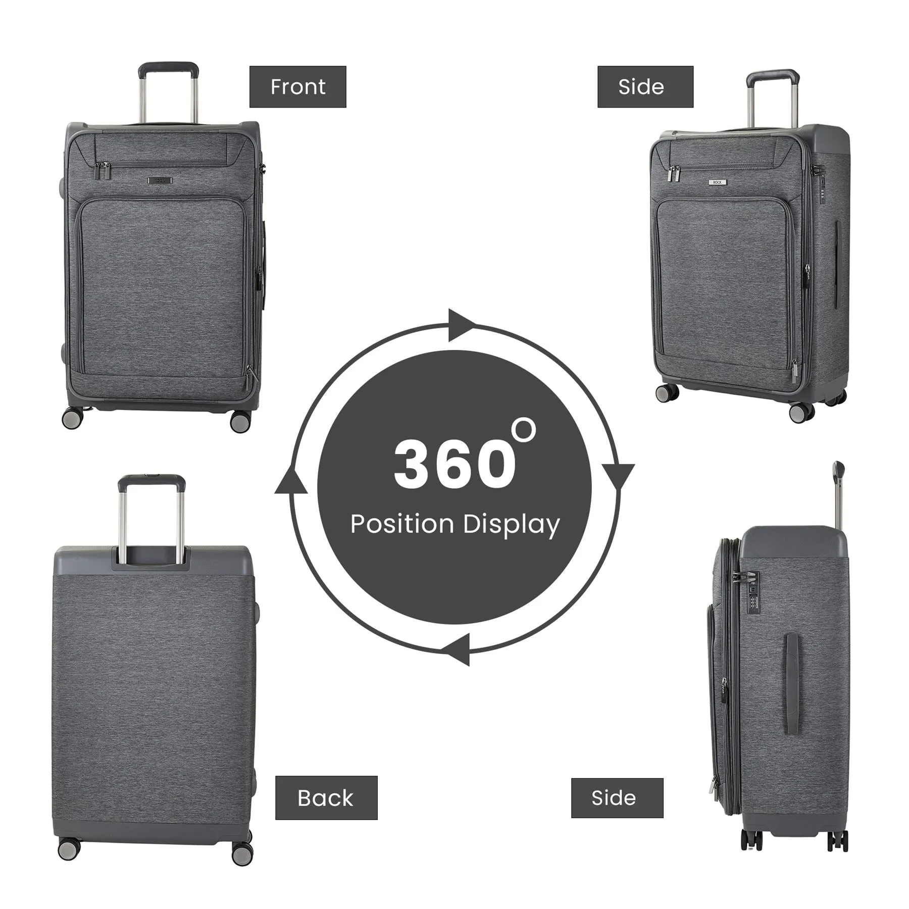 Luggage Suitcase Travel Bag Carry On Hand Cabin Check in Lightweight Expandable 4 Spinner Wheels Trolley Set | Parker