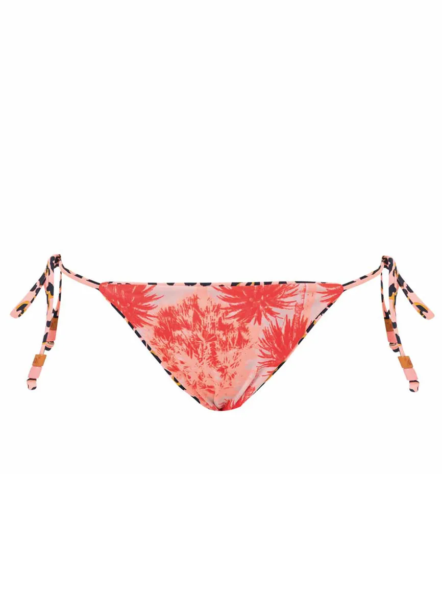 Maaji Coral Panther Sunning Tie Side Bikini Bottom