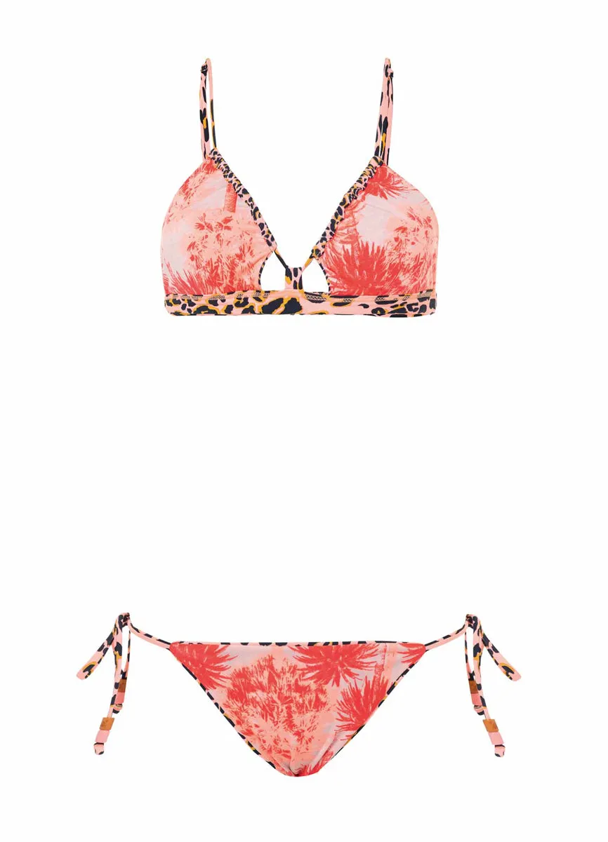 Maaji Coral Panther Sunning Tie Side Bikini Bottom