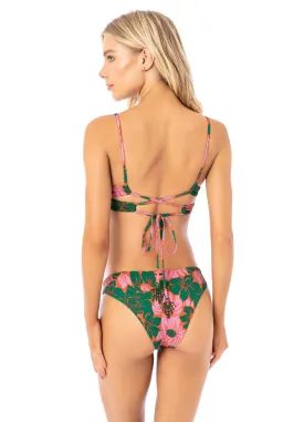 Maaji Floral Stamp Flirt Thin Side Bikini Bottom