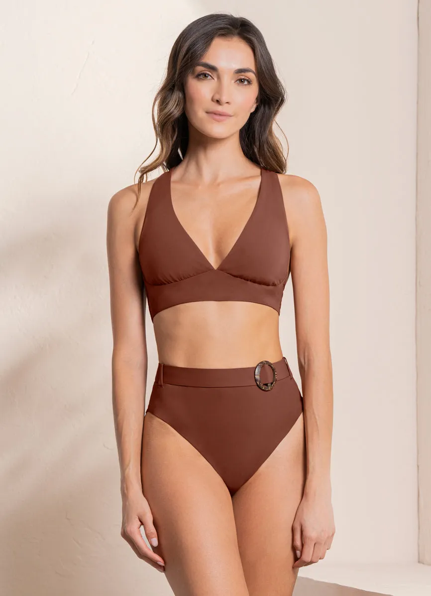 Maaji Moccachino Whitney High Rise/High Leg Bikini Bottom