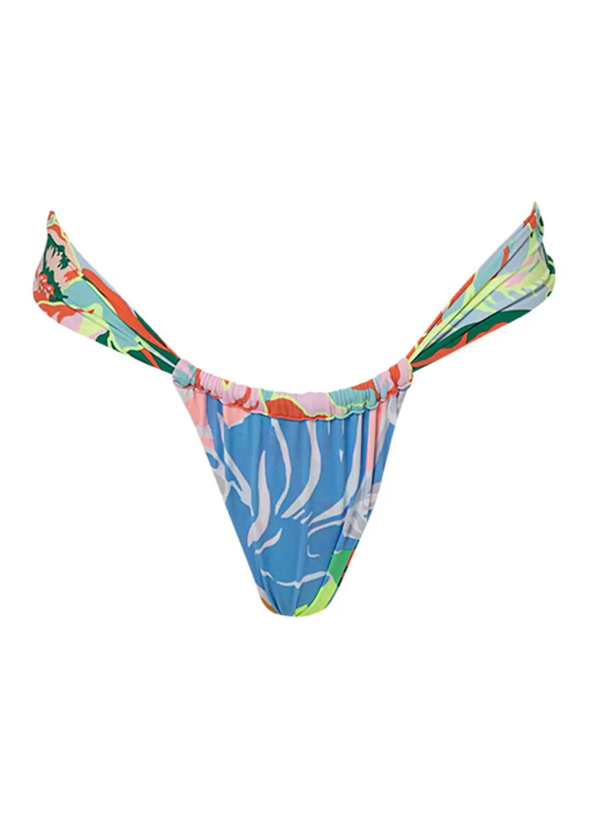 Maaji Neon Leafy Gea Regular Rise Single Strap Bikini Bottom