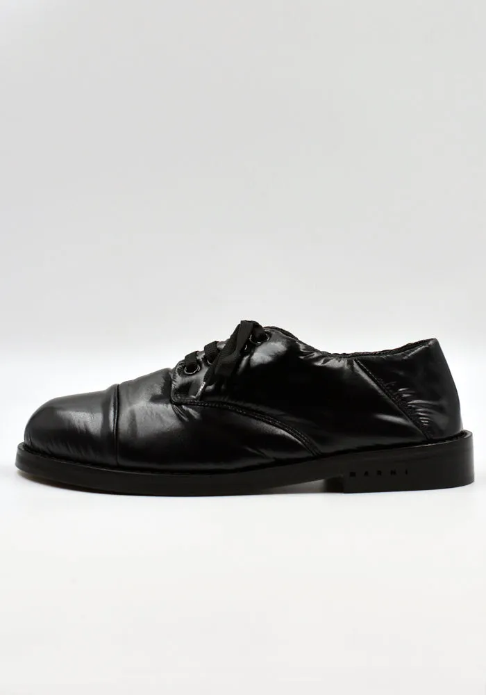 MARNI ALMR003403 PUFFY PADDED NYLON LACED SHOES BLACK