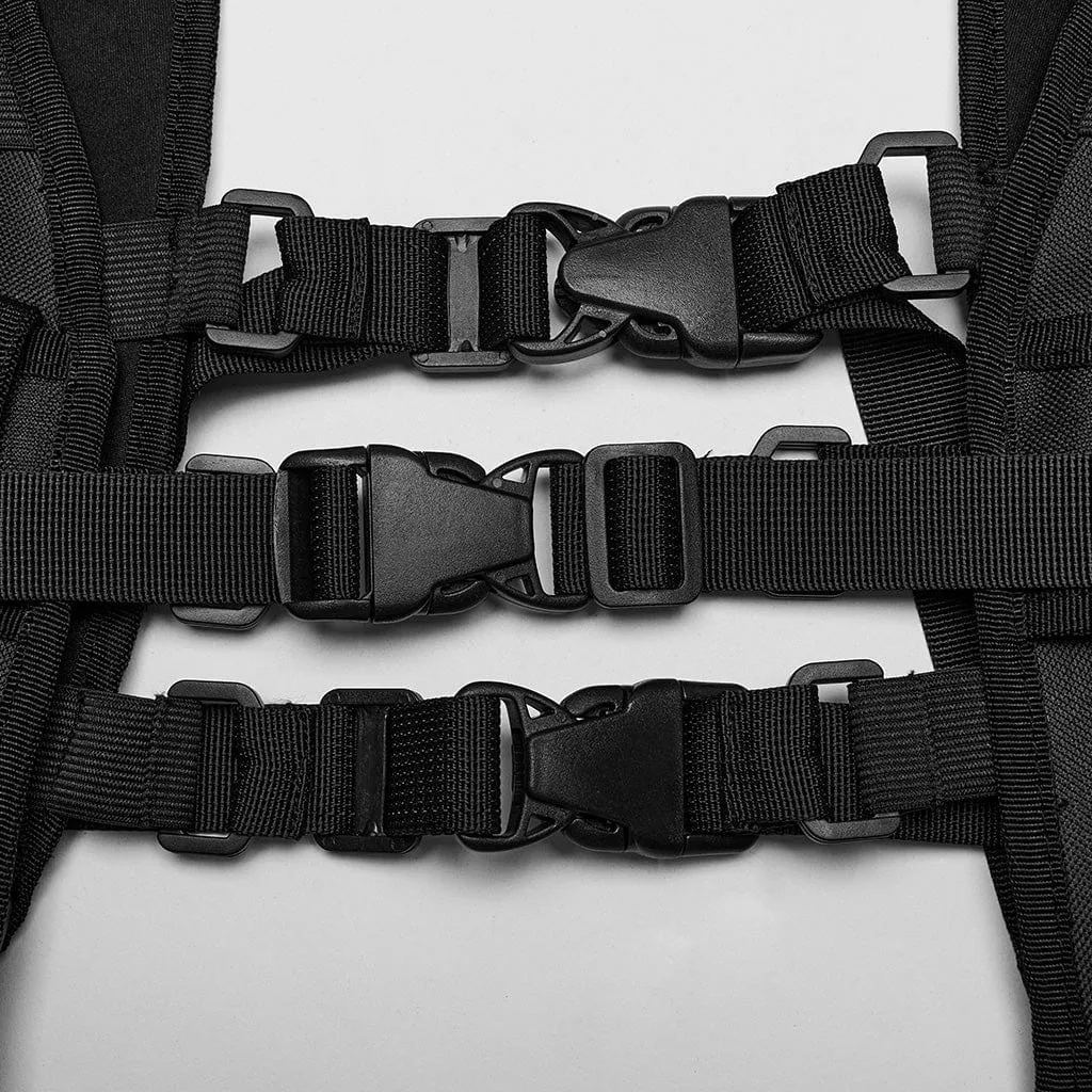 Men's Military Punk Buckle Straps Harness