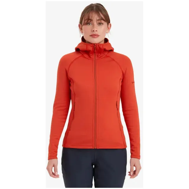 Montane Women's Fury Hooded Fleece Jacket - Saffron Red