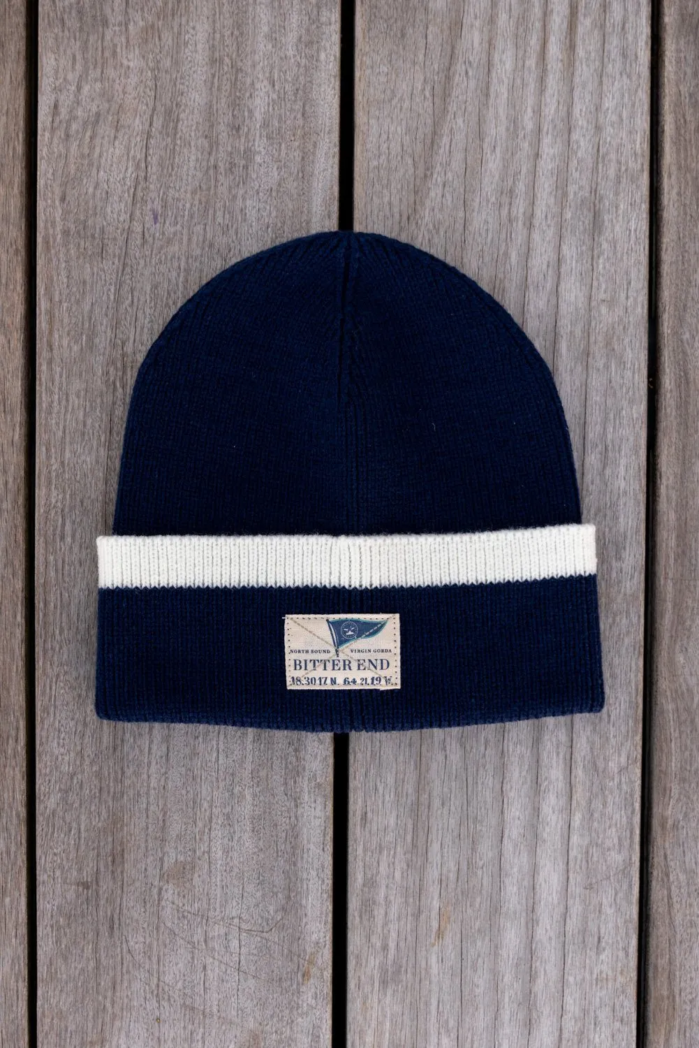 Navy Knit Burgee Beanie (Unisex)