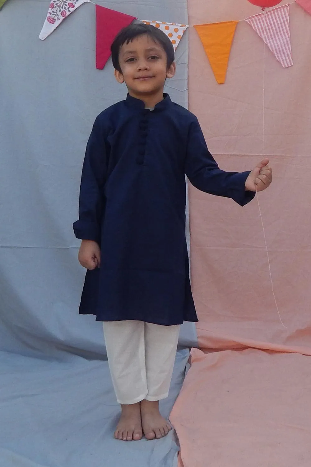 NAVY KURTA SET