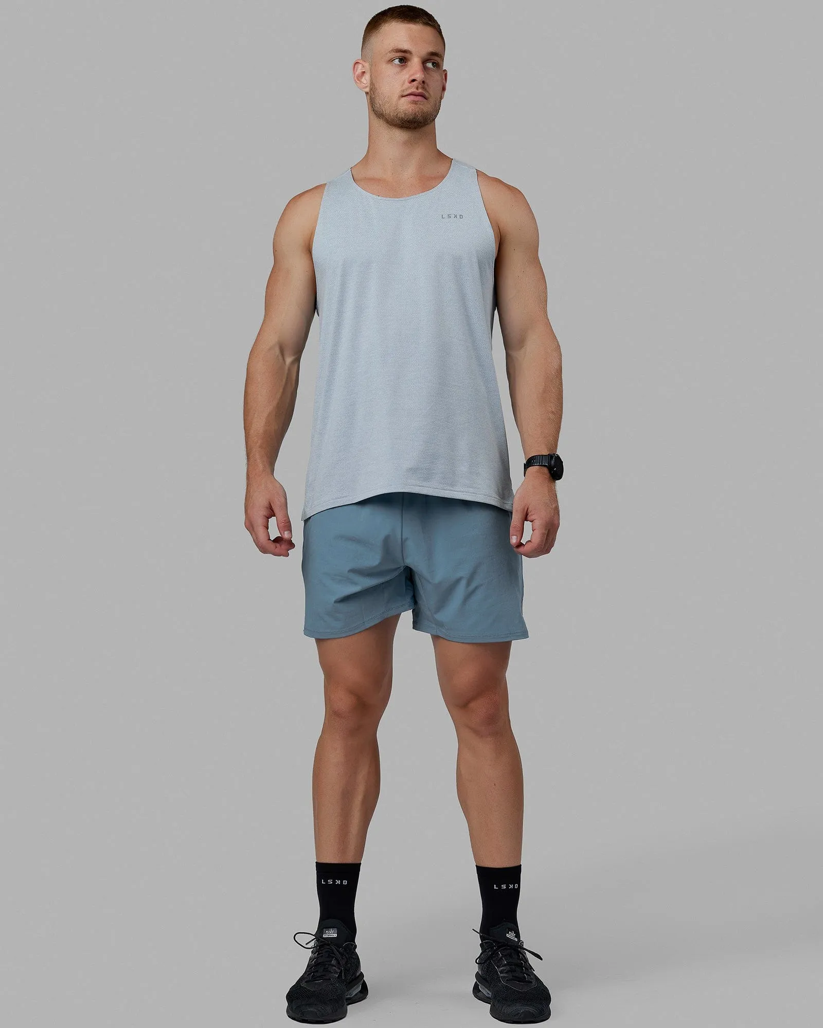 Performance VaporFLX Tank Top - Blue Fog Marl Color