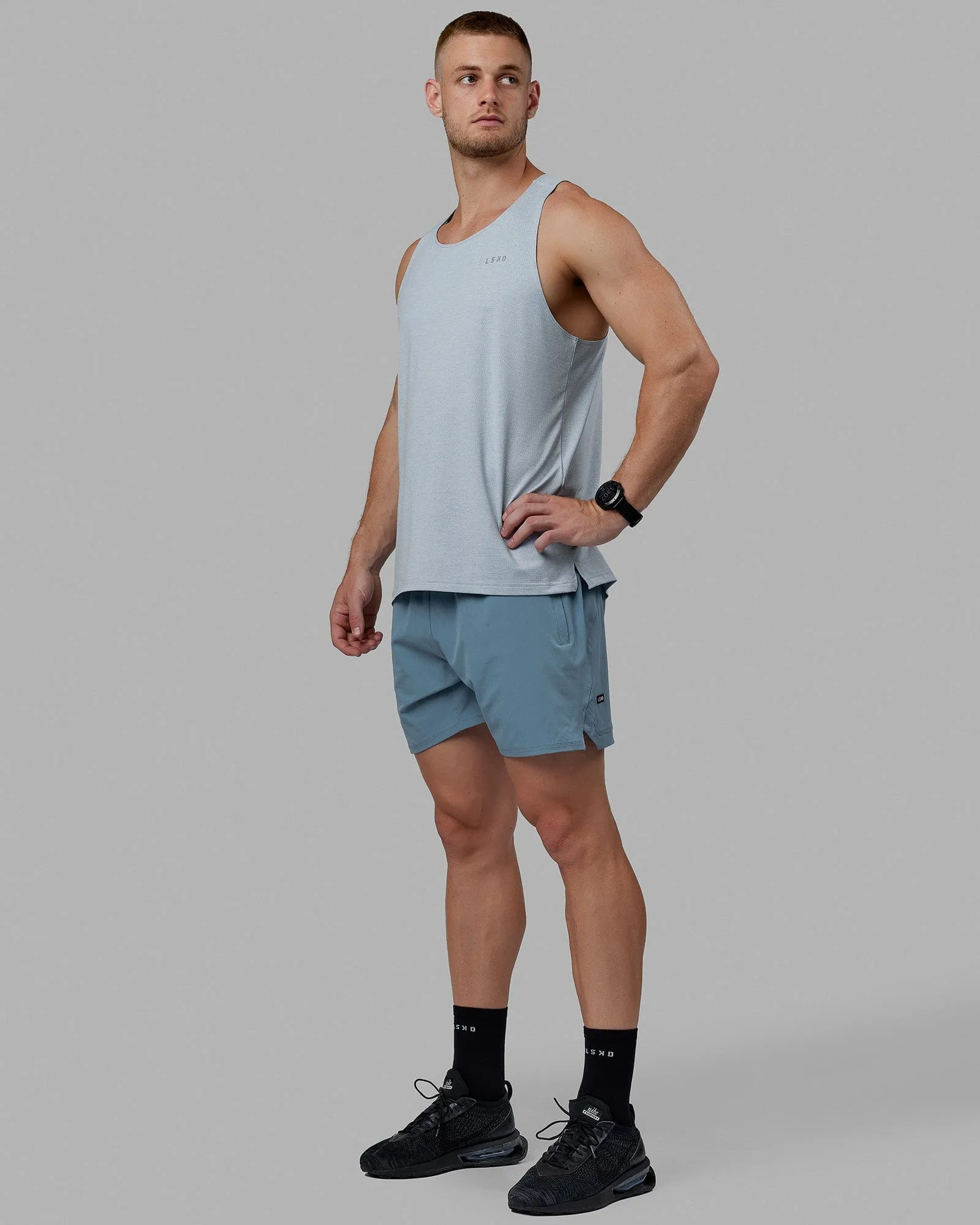 Performance VaporFLX Tank Top - Blue Fog Marl Color