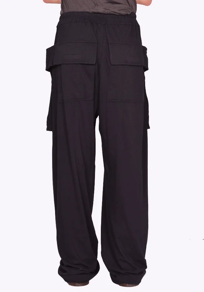 RICK OWENS DRKSHDW DU02D2394 RN CREATCH WIDE CARGO PANTS BLACK (New Season FW24)