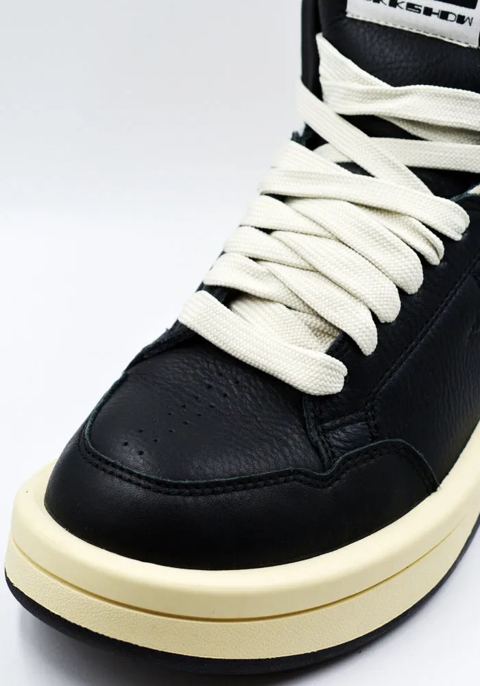 RICK OWENS DRKSHDW X CONVERSE DC01DX945 TURBOWPN HI-TOP SNEAKERS BLACK/NATURAL